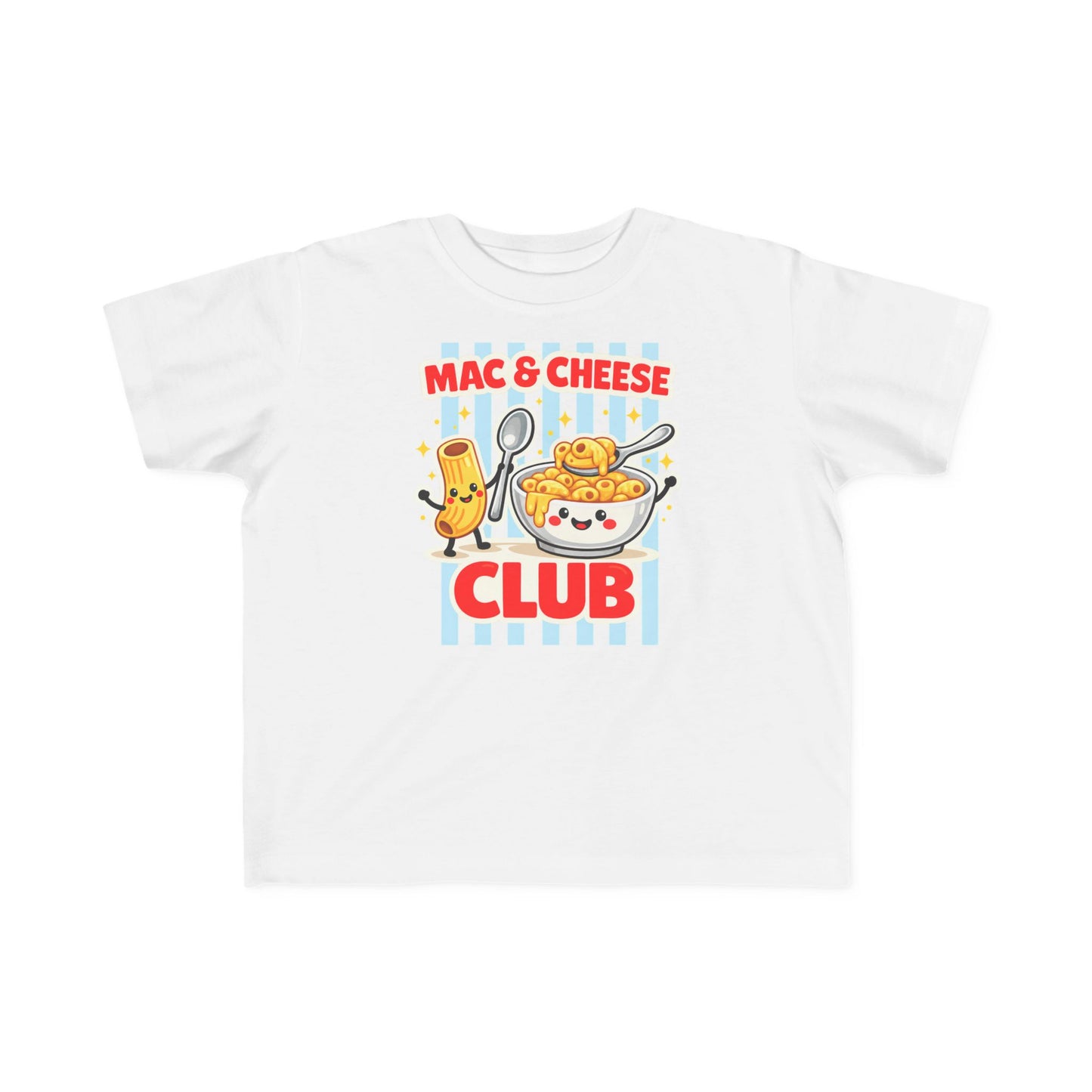 Mac & Cheese Club Toddler Tee — Cute Kids Food Graphic Shirt