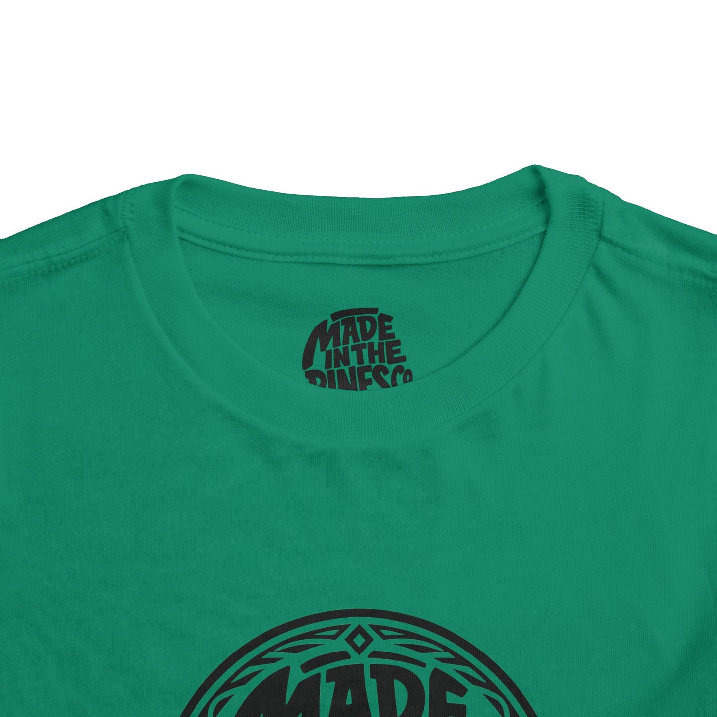 Made in the Pines Toddler Tee — Pine Tree Badge Shirt