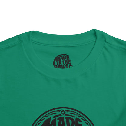 Made in the Pines Toddler Tee — Pine Tree Badge Shirt