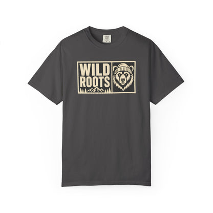 Wild Roots Bear Logo T-Shirt | Mountain Nature Outdoors, Comfort Colors