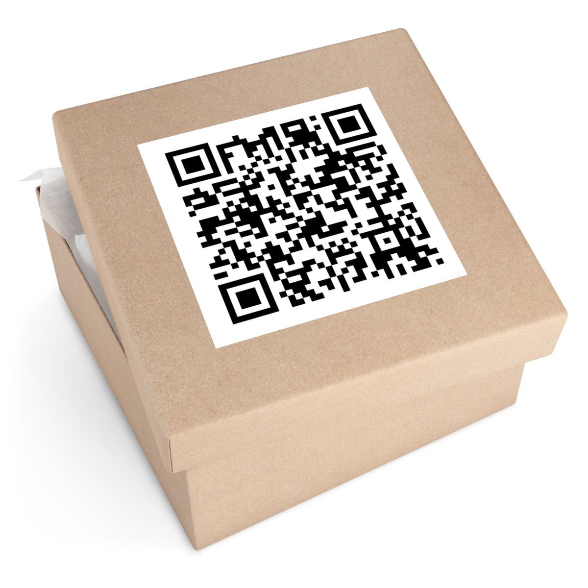 QR Code Square Sticker | Custom scannable label, Indoor Outdoor vinyl