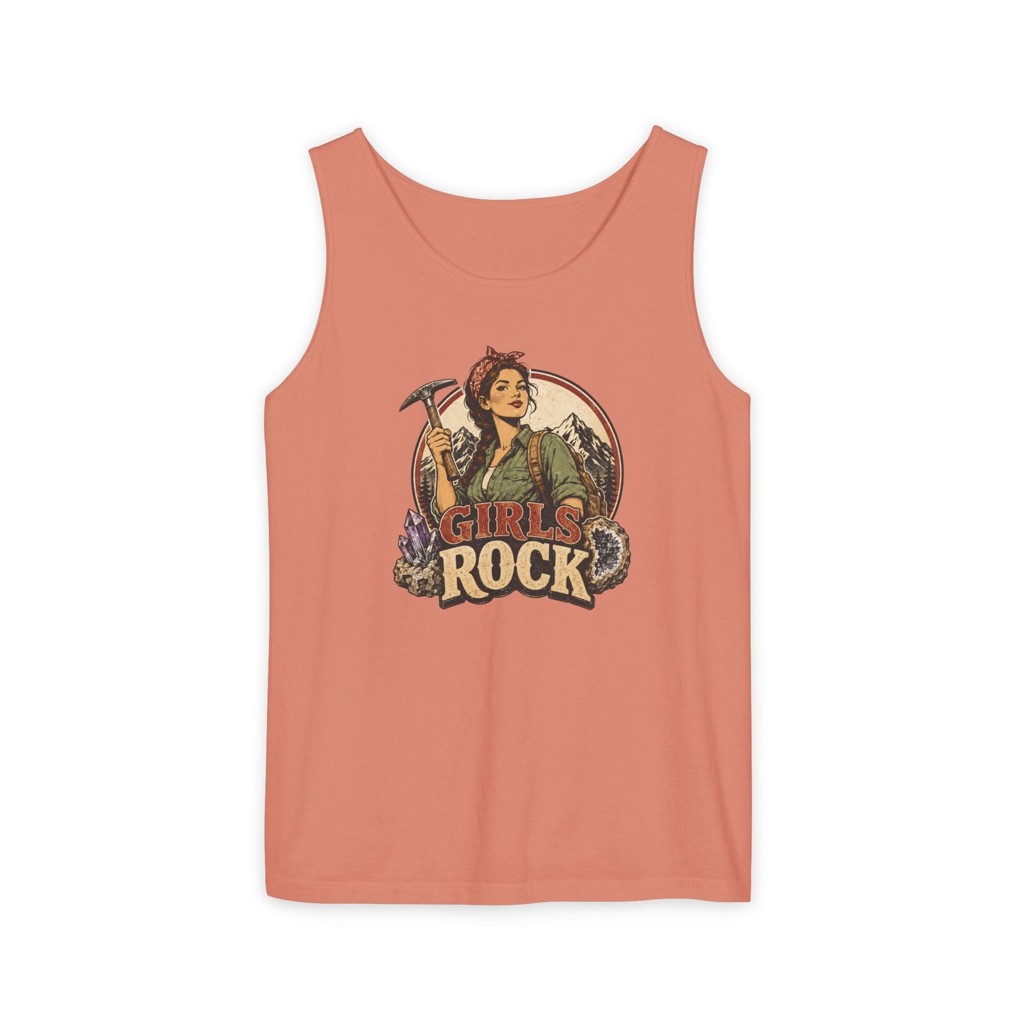 Girls Rock Rockhounding Vintage Woman tank top | Rockhound Fossil Mineral Collector