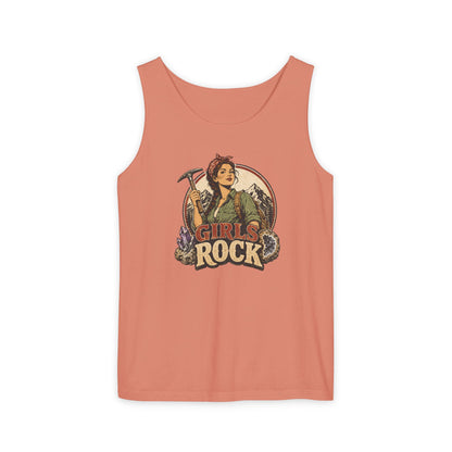 Girls Rock Rockhounding Vintage Woman tank top | Rockhound Fossil Mineral Collector