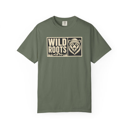 Wild Roots Bear Logo T-Shirt | Mountain Nature Outdoors, Comfort Colors