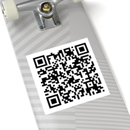 QR Code Square Sticker | Custom scannable label, Indoor Outdoor vinyl